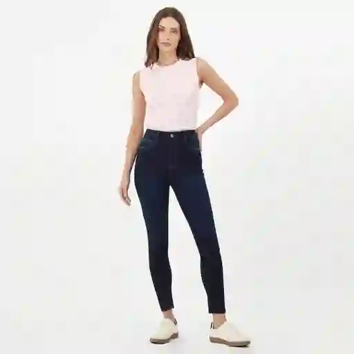 Jean Muse Tiro Alto Bota Skinny Azul Talla 10 - 678315