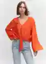 Blusa Mola Coral Talla XL Mujer Mango