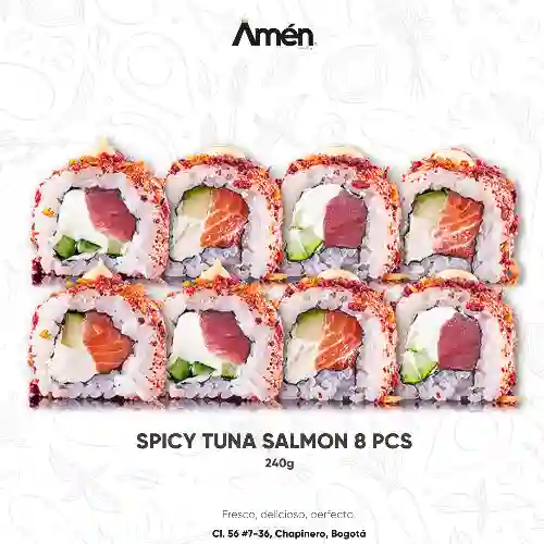 Spicy Tuna Salmon 8 Pcs By Amén