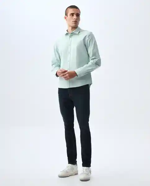 Camisa Hombre Azul Talla M 811G504_AZU134405 Americanino