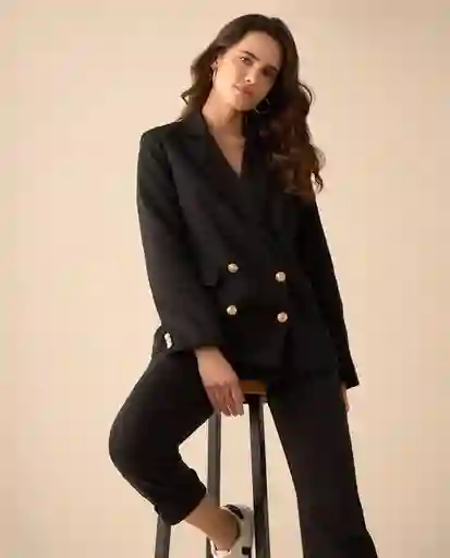 Chaqueta Negro Puro Ultraoscuro Talla M 421G209 Esprit