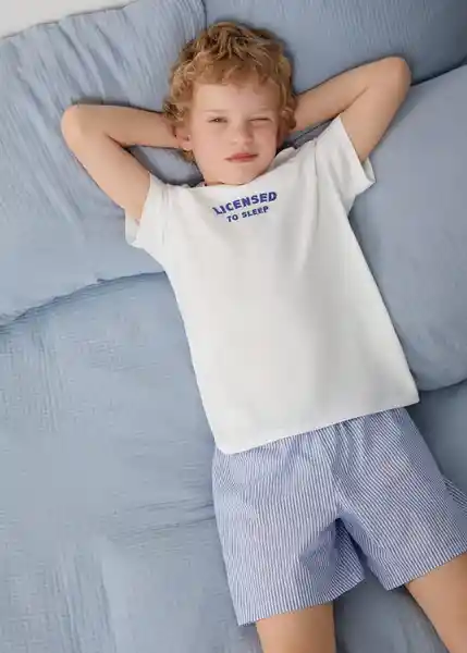 Pijama Sam Offwhite Talla 14 Niños Mango