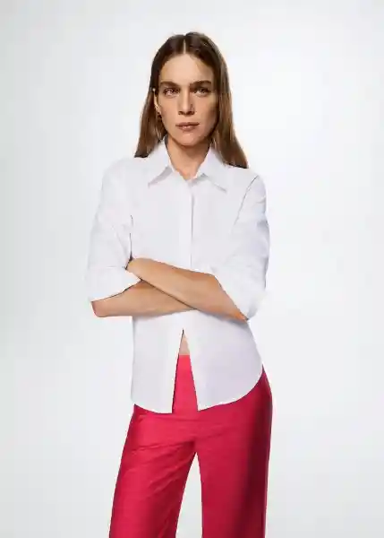 Pantalón Luseri-W Fucsia Talla S Mujer Mango