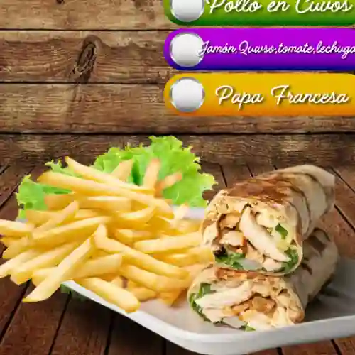 Shawarma de Pollo con Papa