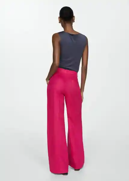 Pantalón Fulitu Fucsia Talla 44 Mujer Mango