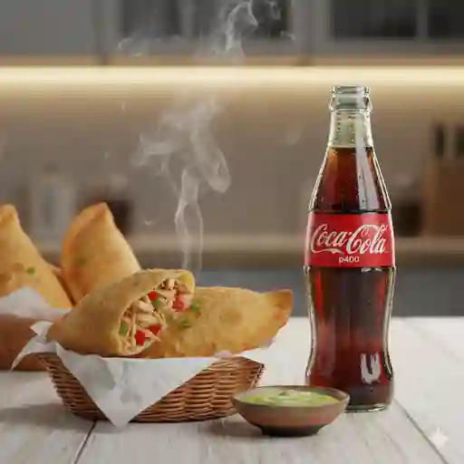 Casao empanada de pollo + cocacola p400