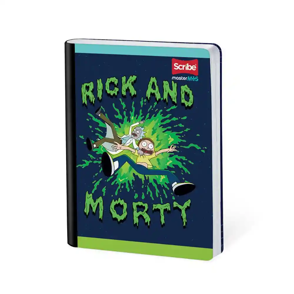 Cuaderno Rick&Mort Master Mas Cuadriculado 100 Hojas Cosido Scribe