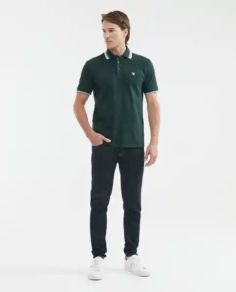 Camiseta Details Neck Verde Galloway Ultraoscuro L Chevignon