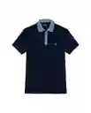 Camiseta Polo Contrast Zip Knob Azul Dark T XS Chevignon