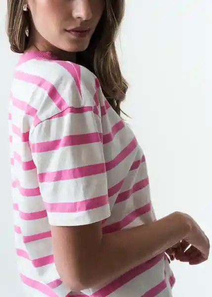 Camiseta Mujer Crudo Puro Claro Talla M 403G045 Naf Naf