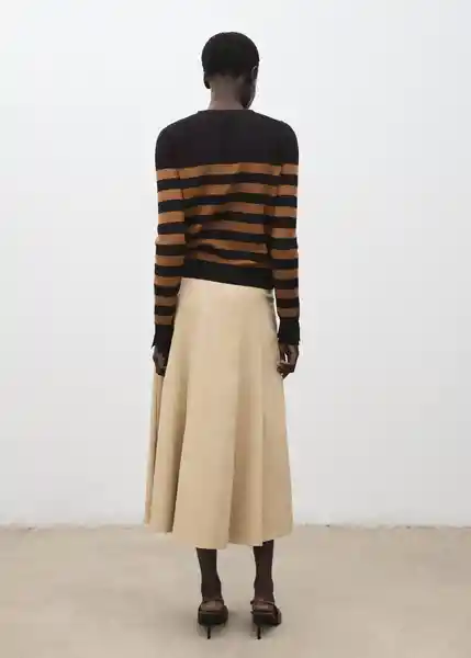 Cárdigan Luccapk Tabaco Talla S Mujer Mango