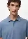 Camiseta Polo Rea Azul Talla M Hombre Mango