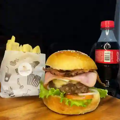 Combo Hamburguesa Papas y Gaseosa