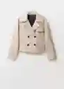 Abrigo Trench Stone Hielo Talla M Mujer Mango