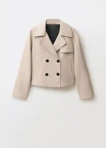 Abrigo Trench Stone Hielo Talla M Mujer Mango