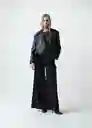 Pantalón Mujer Negro Puro Ultraoscuro Talla 6 433G304 Naf Naf