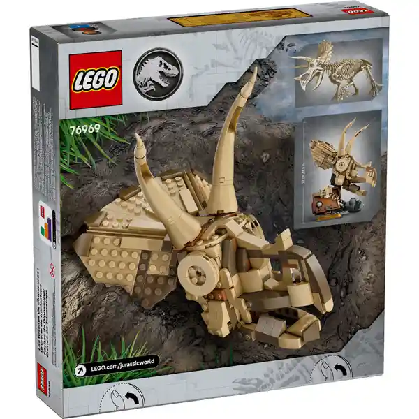 Set Construcción Fósiles de Dinosaurio Cráneo Triceratops Lego