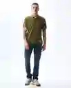 Camiseta Hombre Verde Talla M 801G008_VER180527 Americanino