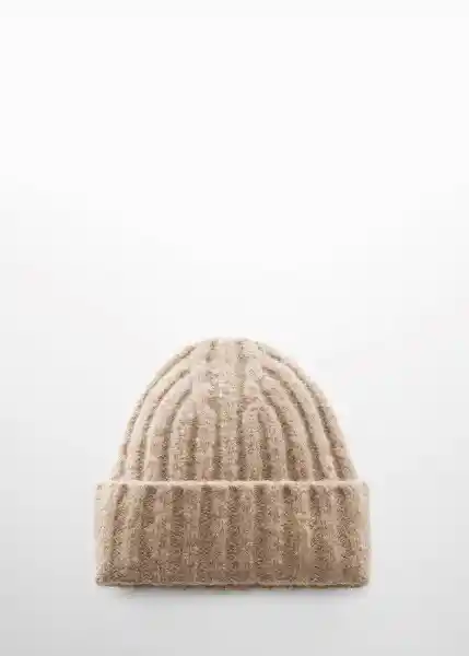 Gorro Rina Beige Talla 99 Mujer Mango