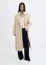Abrigo Love Crudo Talla L Mujer Mango