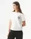 Camiseta Graphic Femenino Crudo Pristino Claro Talla M Chevignon