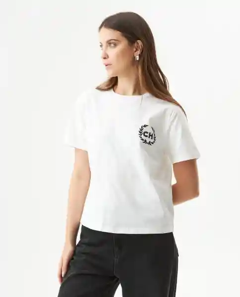 Camiseta Graphic Femenino Crudo Pristino Claro Talla M Chevignon