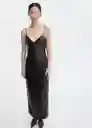 Vestido Vito Negro Talla M Mujer Mango