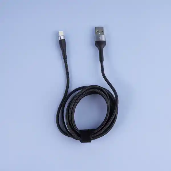 Cable de Carga de Aluminio Mod Cb12B Gris y Negro Miniso