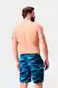 Pantaloneta Sport Printed Picton Hombre Blue 18 Talla M Speedo