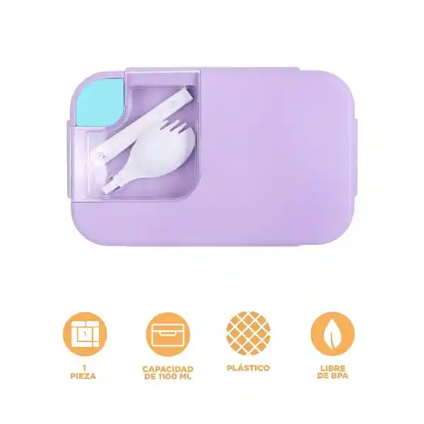 Contenedor Para Alimentos Serie Dreamy Morado y Azul Miniso