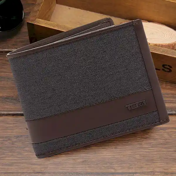 Inkanta Billetera Wallet Alpha Global Doubill Gris/Café