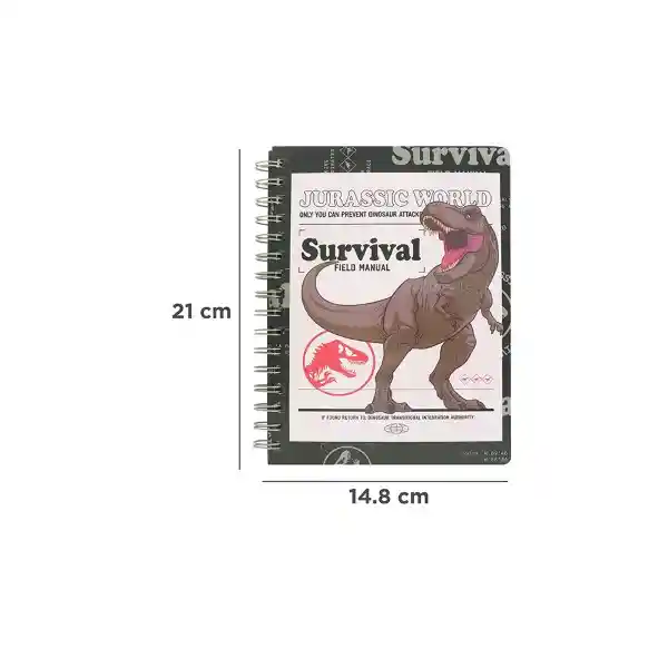 Cuaderno Argollado Serie Jurassic World Miniso
