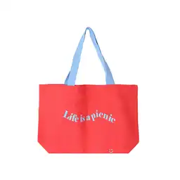 Bolsa de Compras Life is a Picnic Rojo Miniso