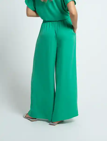 Pantalón Mujer Verde Marmol Medio Talla 10 532F071 Naf Naf