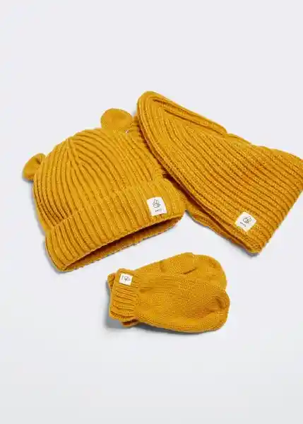 Guantes Quebecgo Ocre Talla 18 Niños Mango