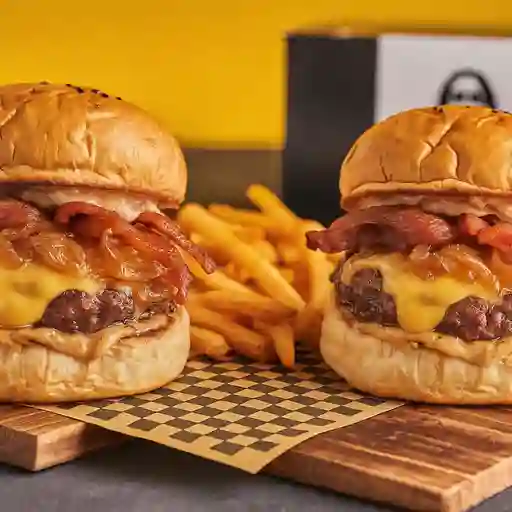 2X1 hamburguesa sweet onion + papas