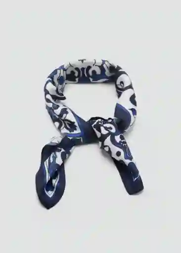 Pañuelo Lisboa Azul Talla 99 Mujer Mango