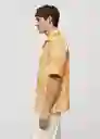 Camisa Benisa Amarillo Talla L Hombre Mango