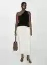 Top Asim Negro Talla XS  Mujer Mango