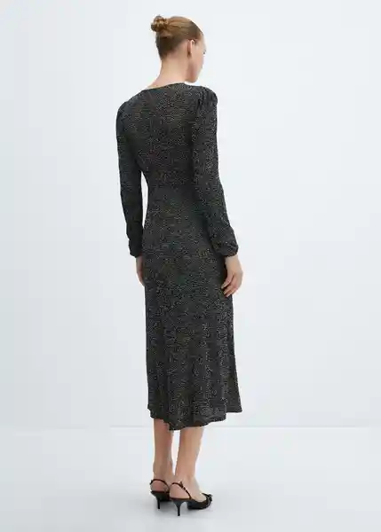 Vestido Pomelo Negro Talla XS Mujer Mango