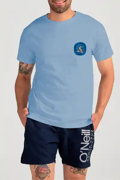 ONeill Camiseta Classic Wolf Dog Masculina Azul Celeste Talla S