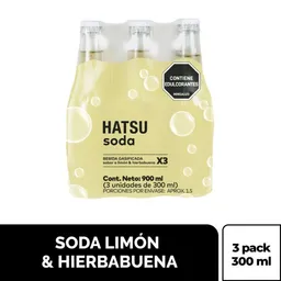 Hatsu Soda Limón y Hierbabuena