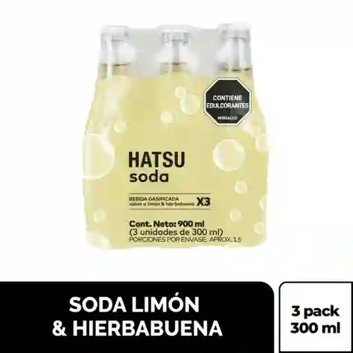 Hatsu Soda Sabor Limón y Hierbabuena