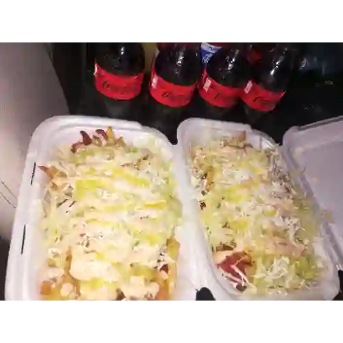 Salchipapa + Gaseosa