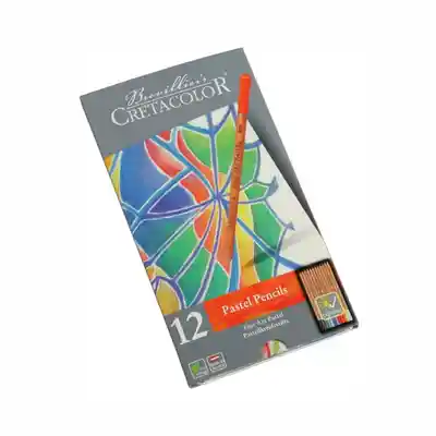 Cretacolor Lápiz Pastel Con Estuche Metal Redondo Pequeño