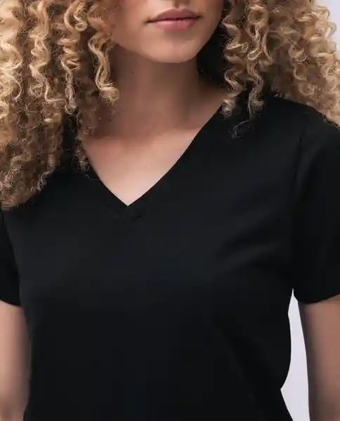  Camiseta Mujer Negro Talla Xs 600D002 AMERICANINO 