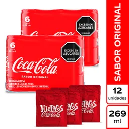 Combo Gaseosa Coca-Cola Original 269 mL 12 Und + Hieloco 3 Und