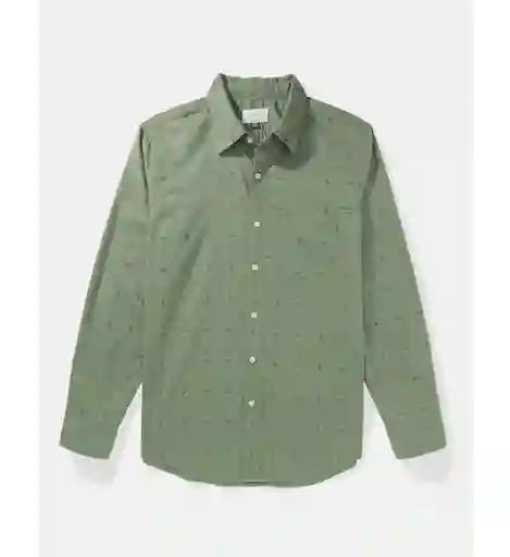 Camisa Hombre Color Verde Talla LARGE American Eagle