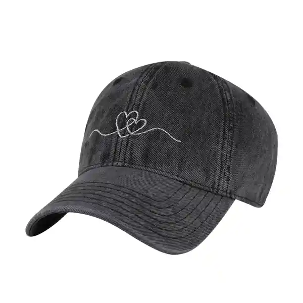 Gorra de Béisbol Corazón Plata Serie Silver Grey Miniso