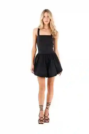 Vestido Corto Ivanna Negro Talla S Mercedes Campuzano